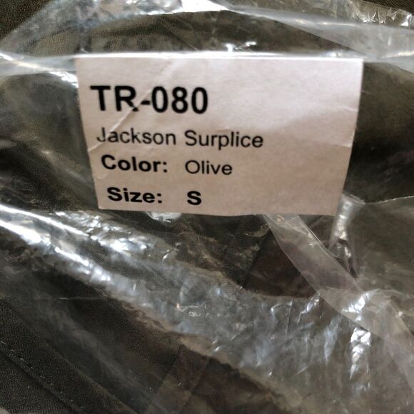 Three Eighty Two Womens Blouse S Olive Green Jackson Surplice V-neck NWT - Picture 9 of 9